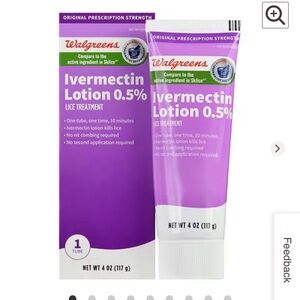 Walgreens Ivermectin Lotion 0.5% - 4oz - lice removal - rosacea read remarks
